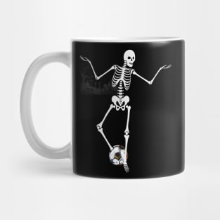 Skeleton Soccer in Halloween Night Mug